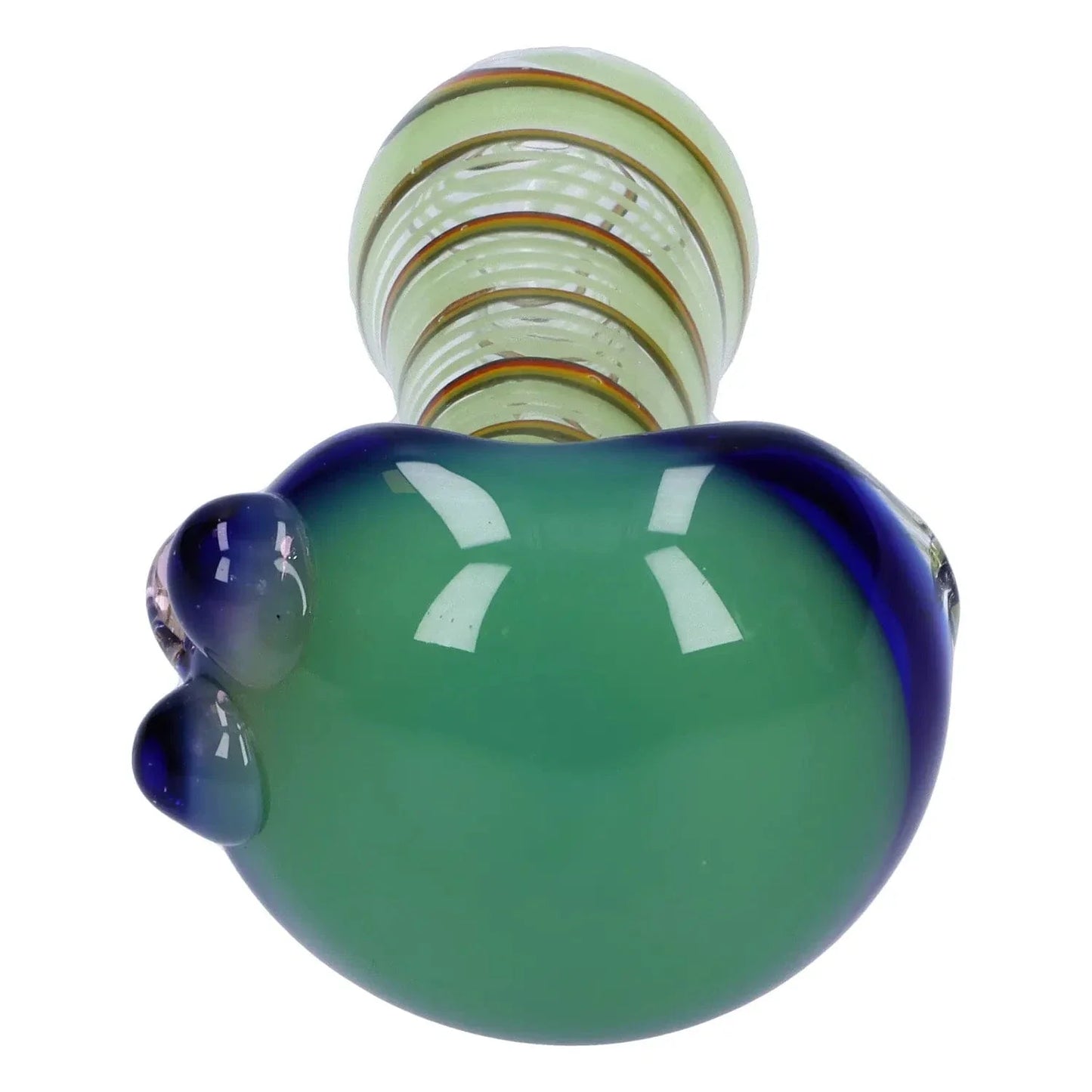 Swirling Double Blown Spoon Pipe - 4.5 in