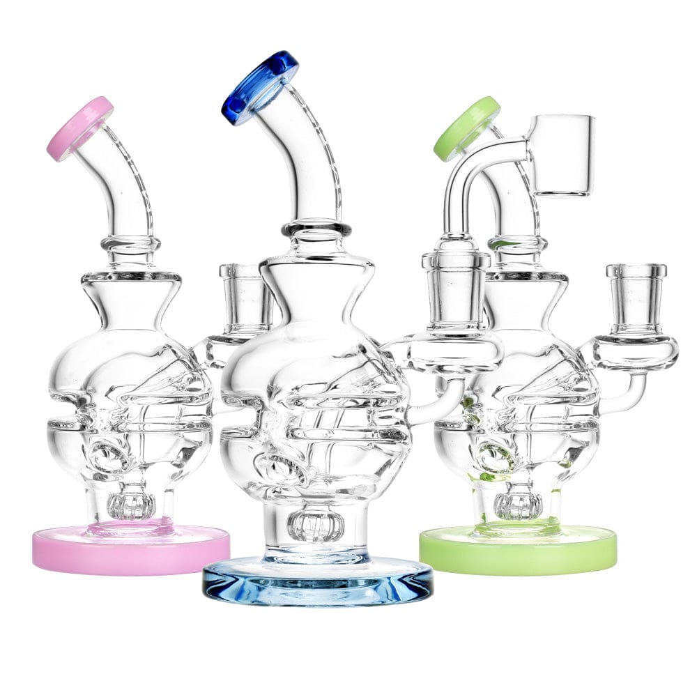 Pulsar Mini Egg Dab Rig Recycler - 7" / 14mm F / Colors Vary