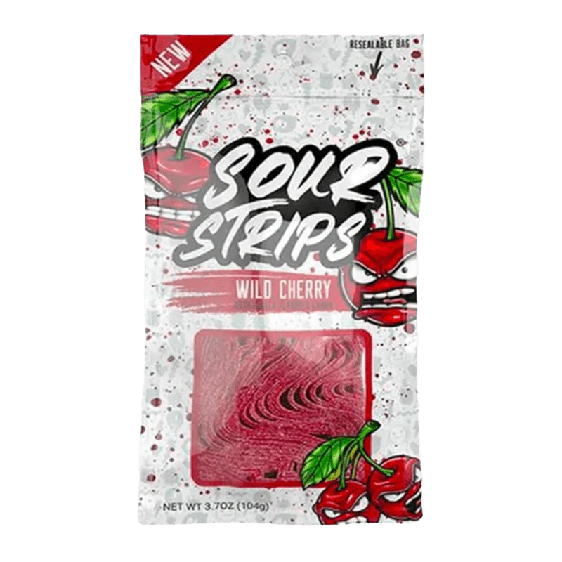 Sour Strips - Wild Cherry Candy Strips