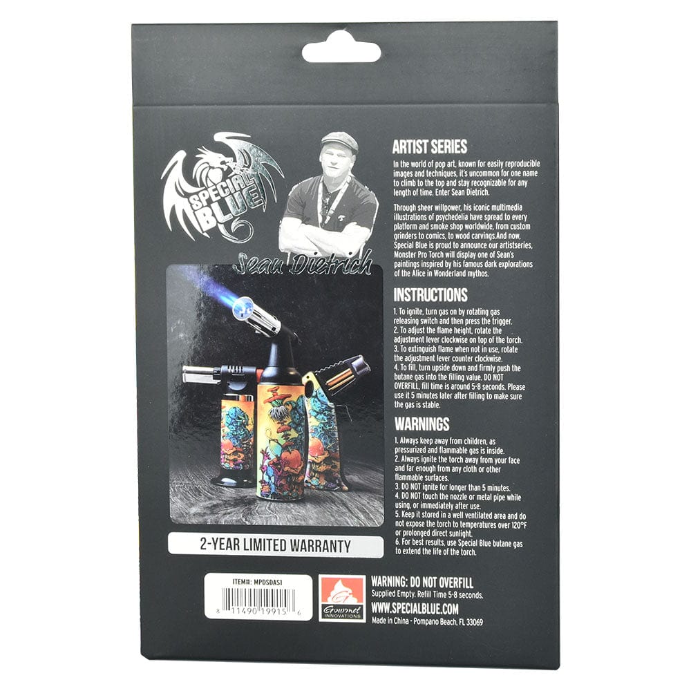 Special Blue Sean Dietrich 8" Monster Pro Torch Lighter