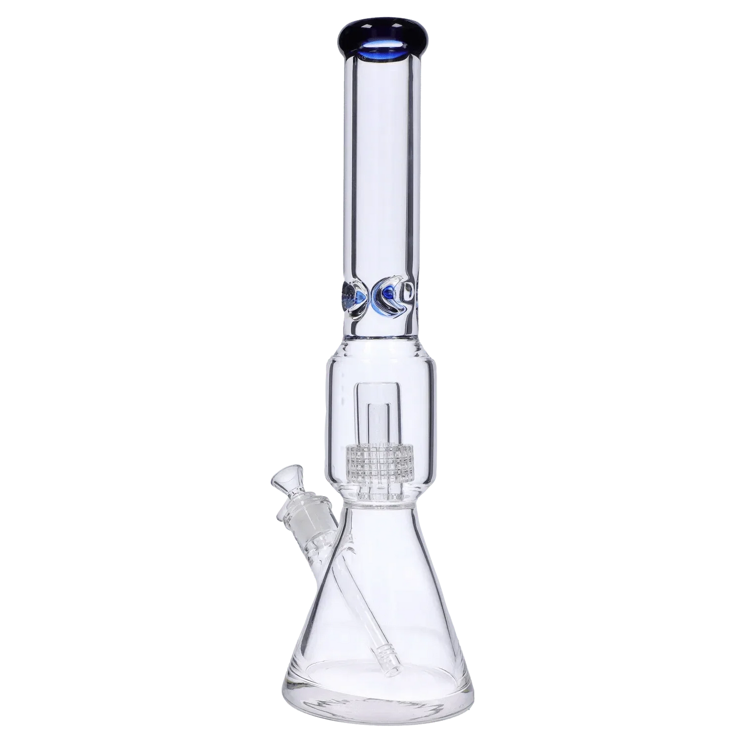 Beaker w/ Perc & Color Mouthpiece - Blue - 16 in.