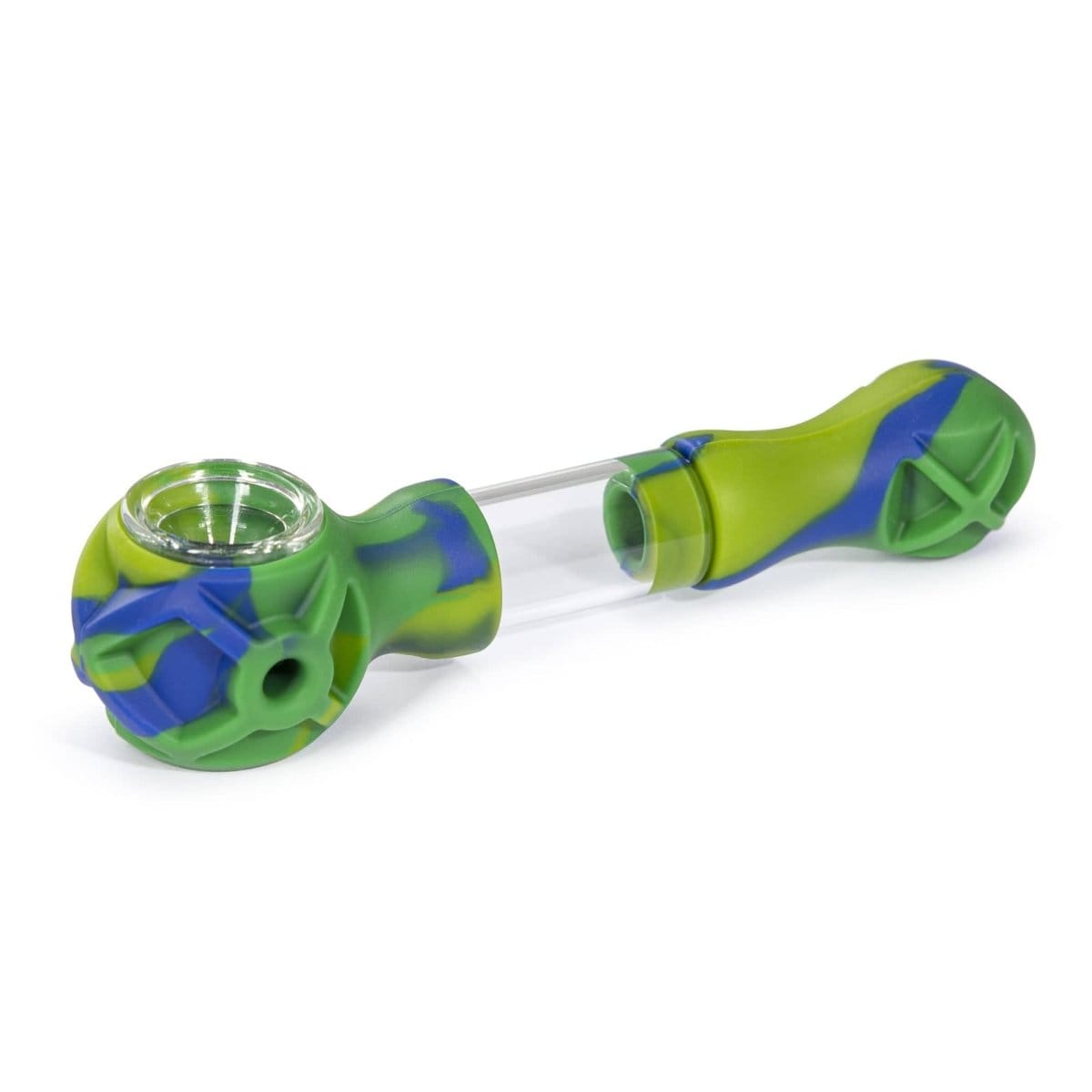 Hybrid Silicone and Glass Spoon with Translucent Chamber