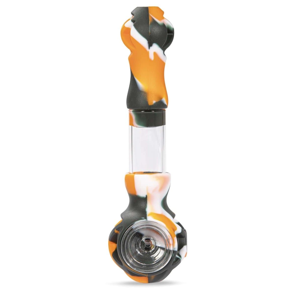 Hybrid Silicone and Glass Spoon with Translucent Chamber