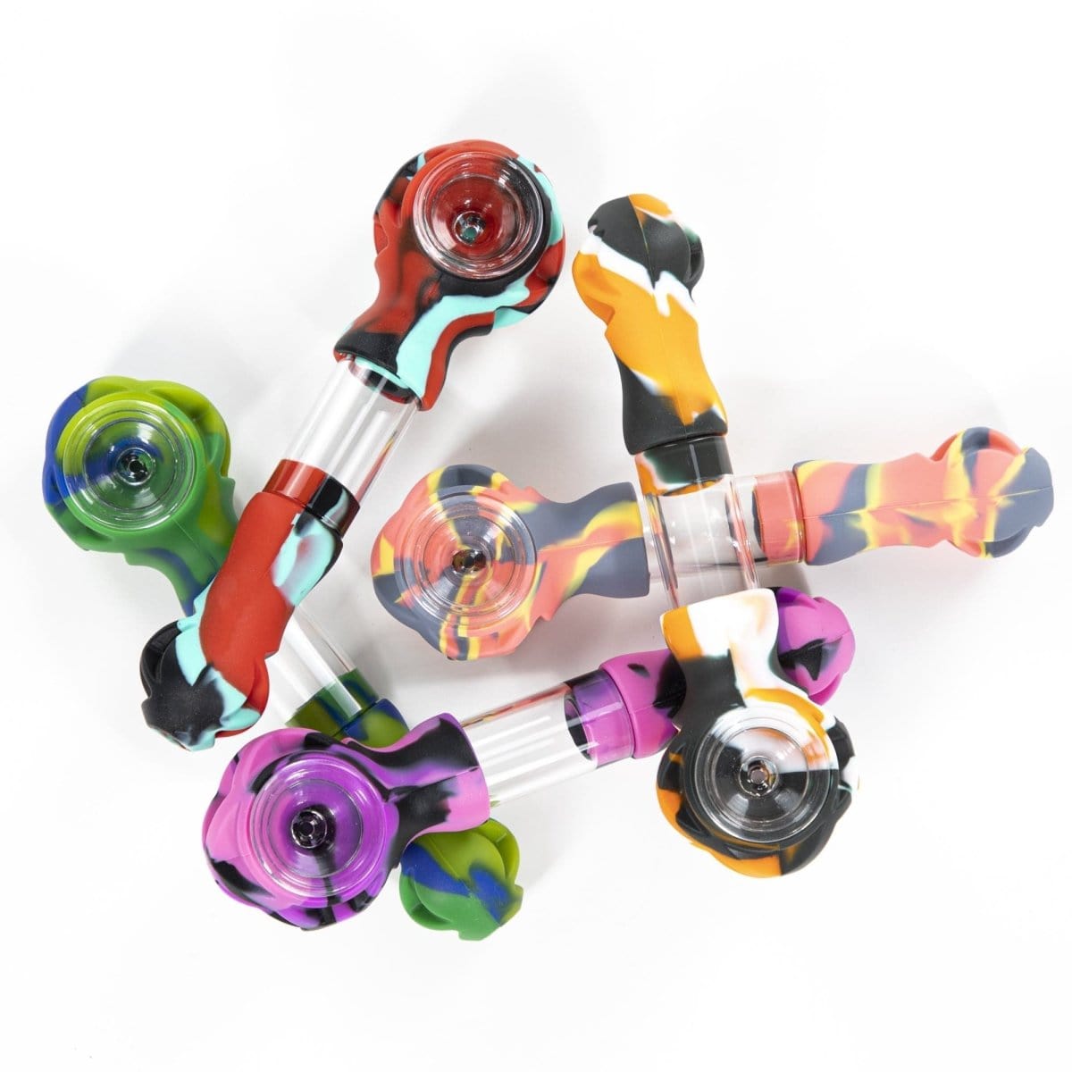 Hybrid Silicone and Glass Spoon with Translucent Chamber