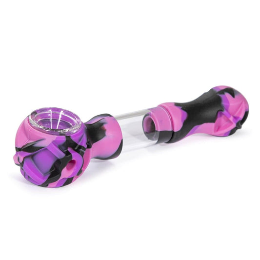 Hybrid Silicone and Glass Spoon with Translucent Chamber