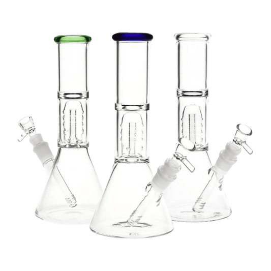 DHC Stacked Showerhead Perc Beaker Bong