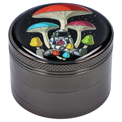 63mm Chrome with Tiny Glowing Mushrooms Grinder