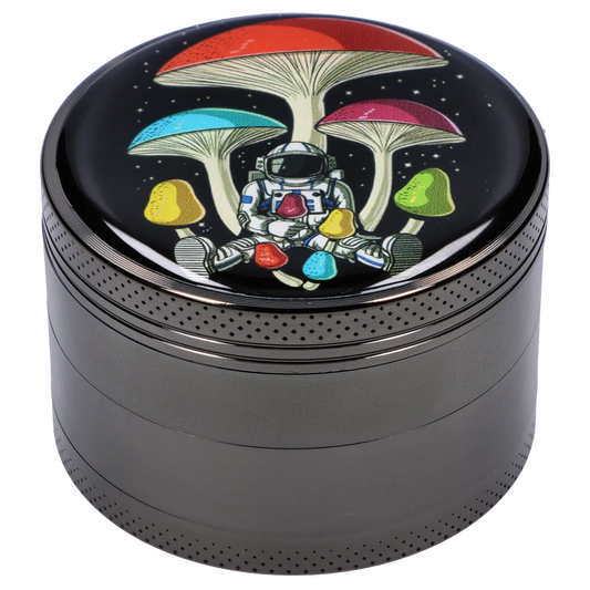 63mm Chrome with Tiny Glowing Mushrooms Grinder