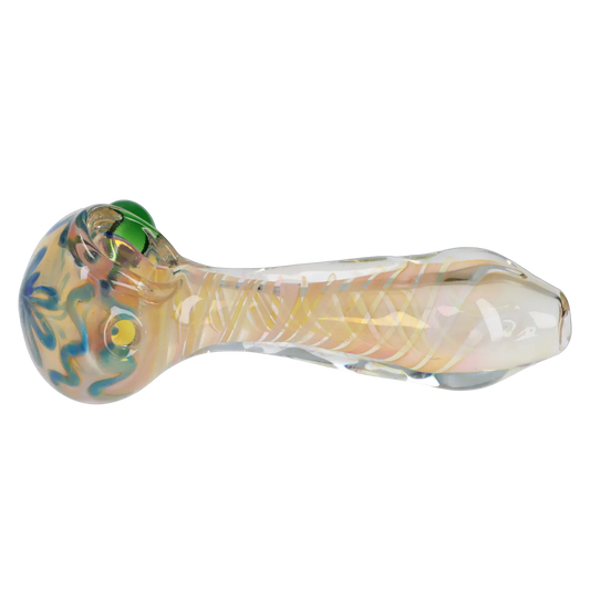 DHC Gold Fume Twisty Spoon Pipe - 5 in.