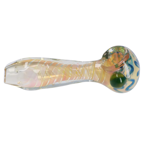 DHC Gold Twisty Spoon Pipe - 5 in.