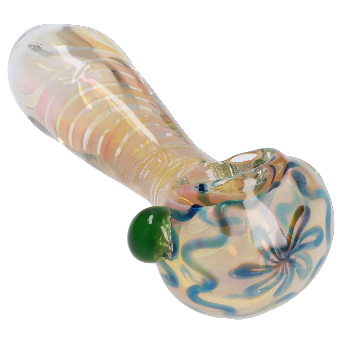 DHC Gold Twisty Spoon Pipe - 5 in.