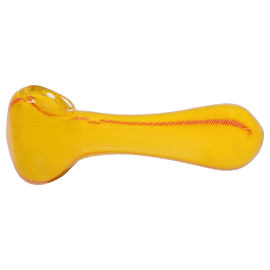 DHC Frit Glass with Rasta Line Spoon Pipe - 4.5 in.