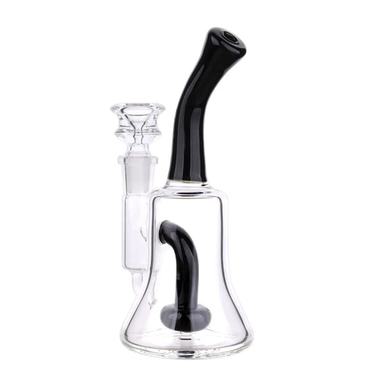 DHC Color Bent Neck & Perc Bell Bong - 6.8 in.
