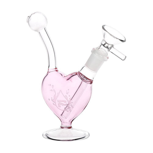 Pulsar Big Heart Glass Water Pipe - 5.5" / 14mm F