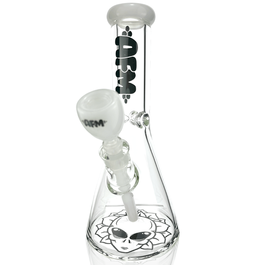 AFM Glass Chubbi Beaker Clear Colored Lip Beaker Bong Bundle