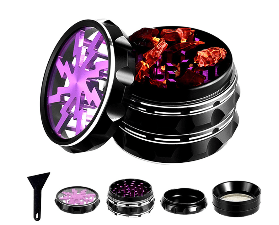 4 Piece Aluminum Lighting Teeth Grinder