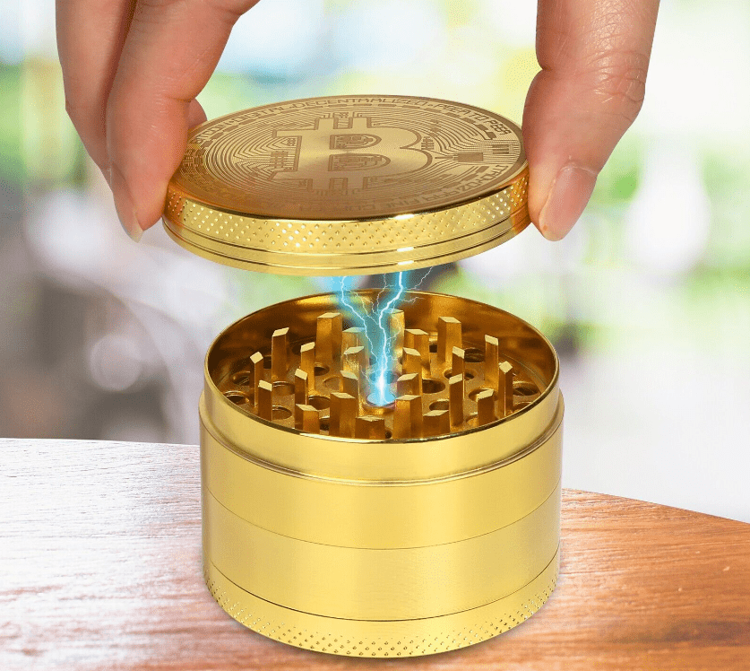 4 Piece Small Bitcoin Metal Grinder