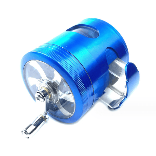 3.5" 4 Piece Hand Crank Grinder with Chamber Window