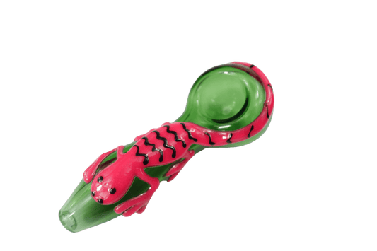 5'' Pink Lizard Glass Spoon Hand Pipe