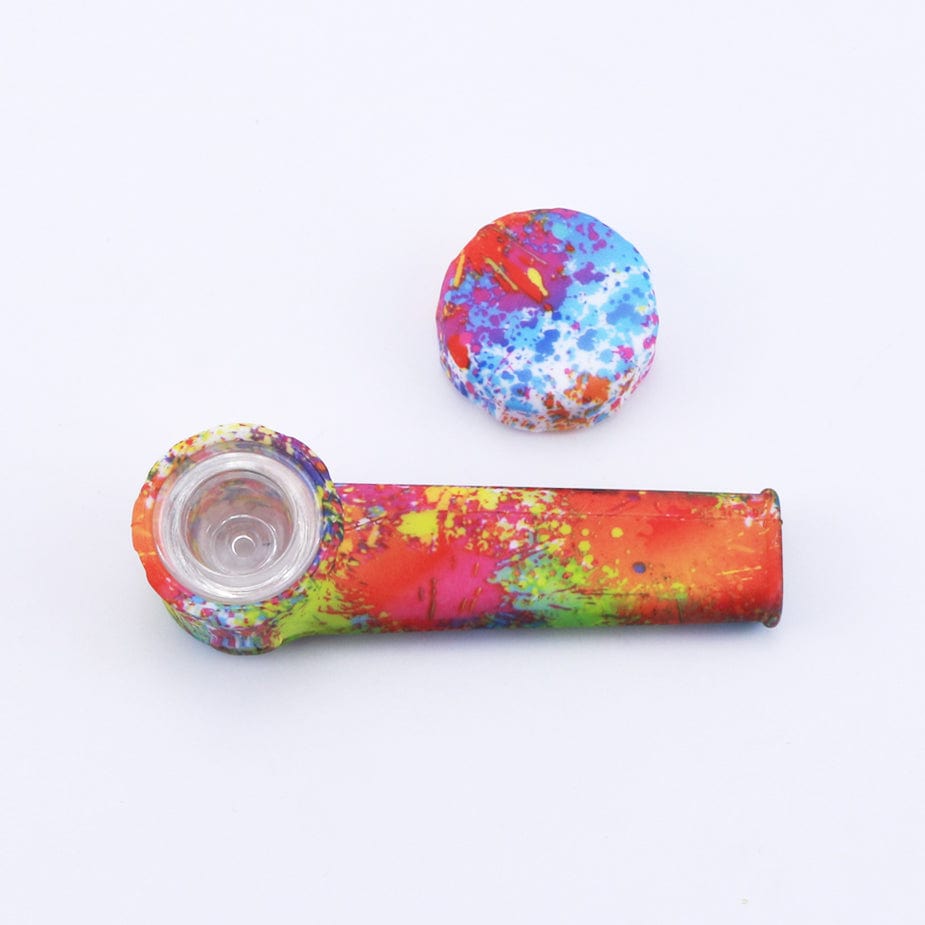 Silicone Hand Pipe with Lid and Removeable Bowl