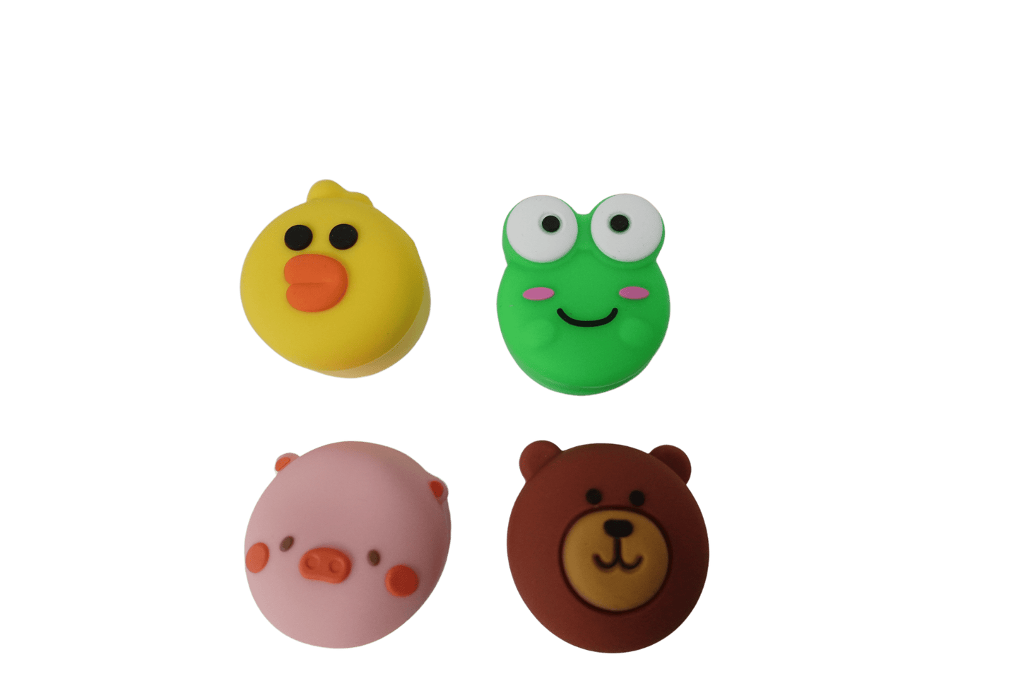 4 Piece Pack 4ml Assorted Cute Animal Silicone Wax Oil Concentrate Vaporizer Cream Container