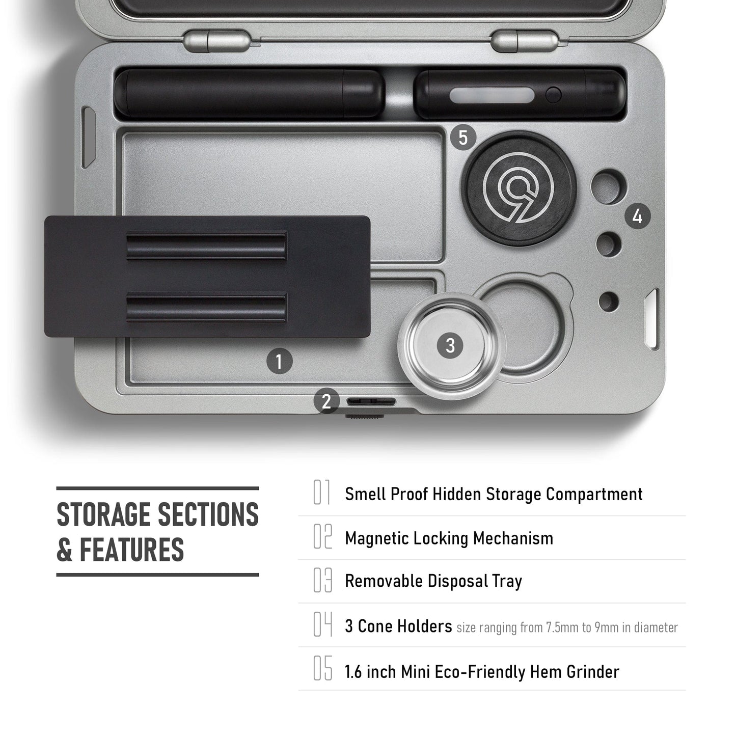 M.L.T.9 Portable Rolling Tray Survival Kit