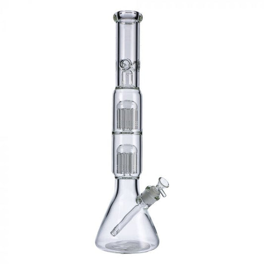 Beaker Base Ice Bong with Double Tree Perc-16 Inch