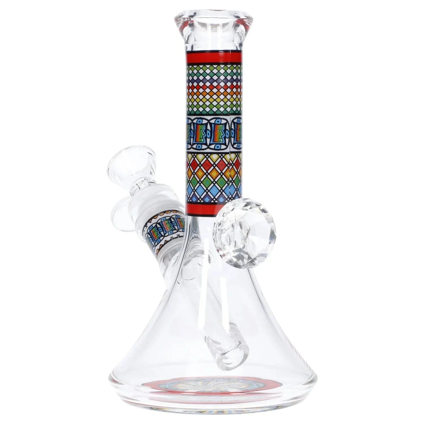 Diamond Beaker w/ Colourful Tube - 7 in.