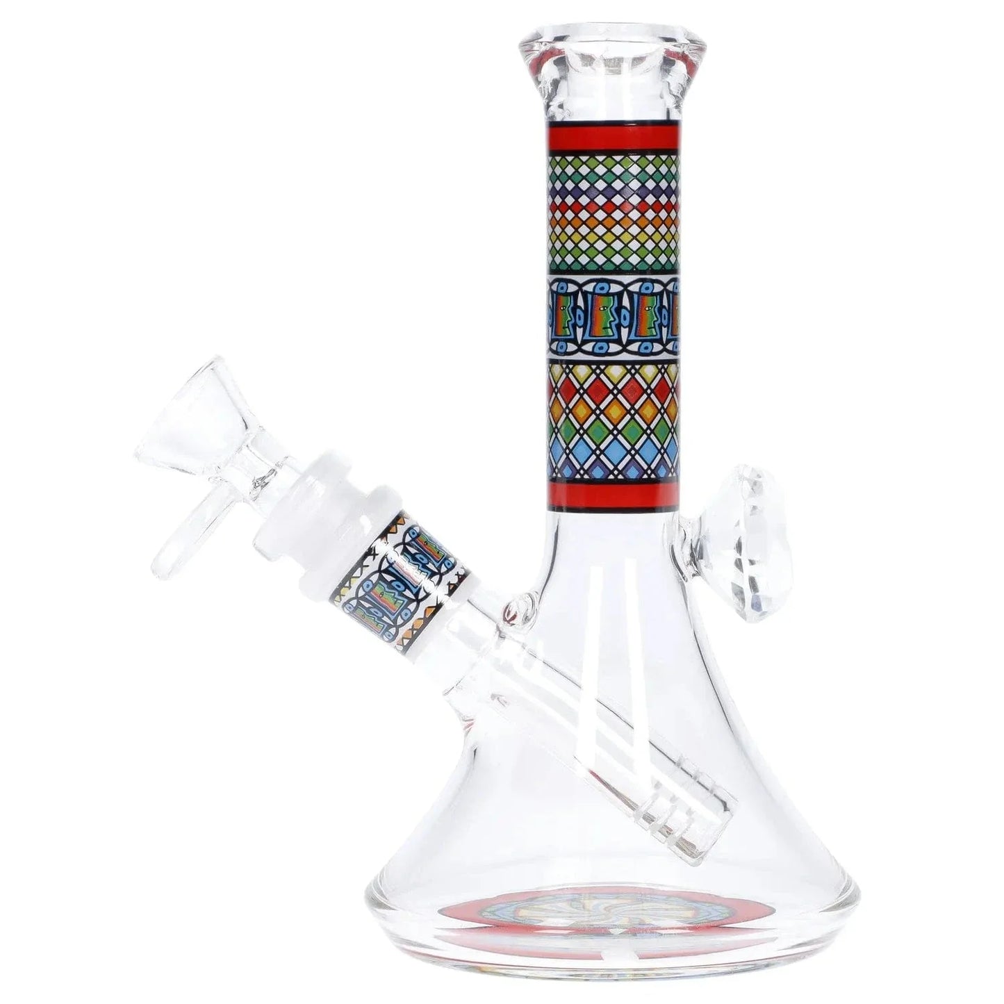 Diamond Beaker w/ Colourful Tube - 7 in.