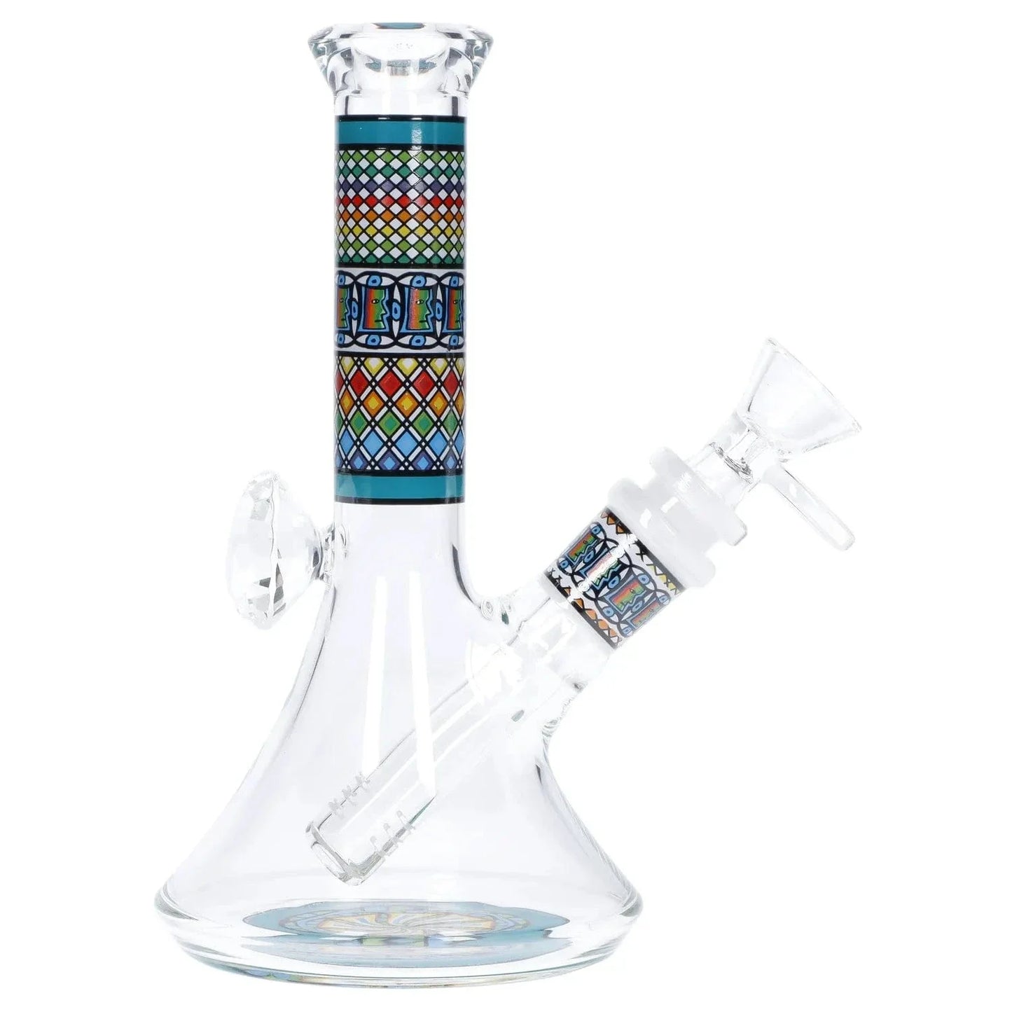 Diamond Beaker w/ Colourful Tube - 7 in.