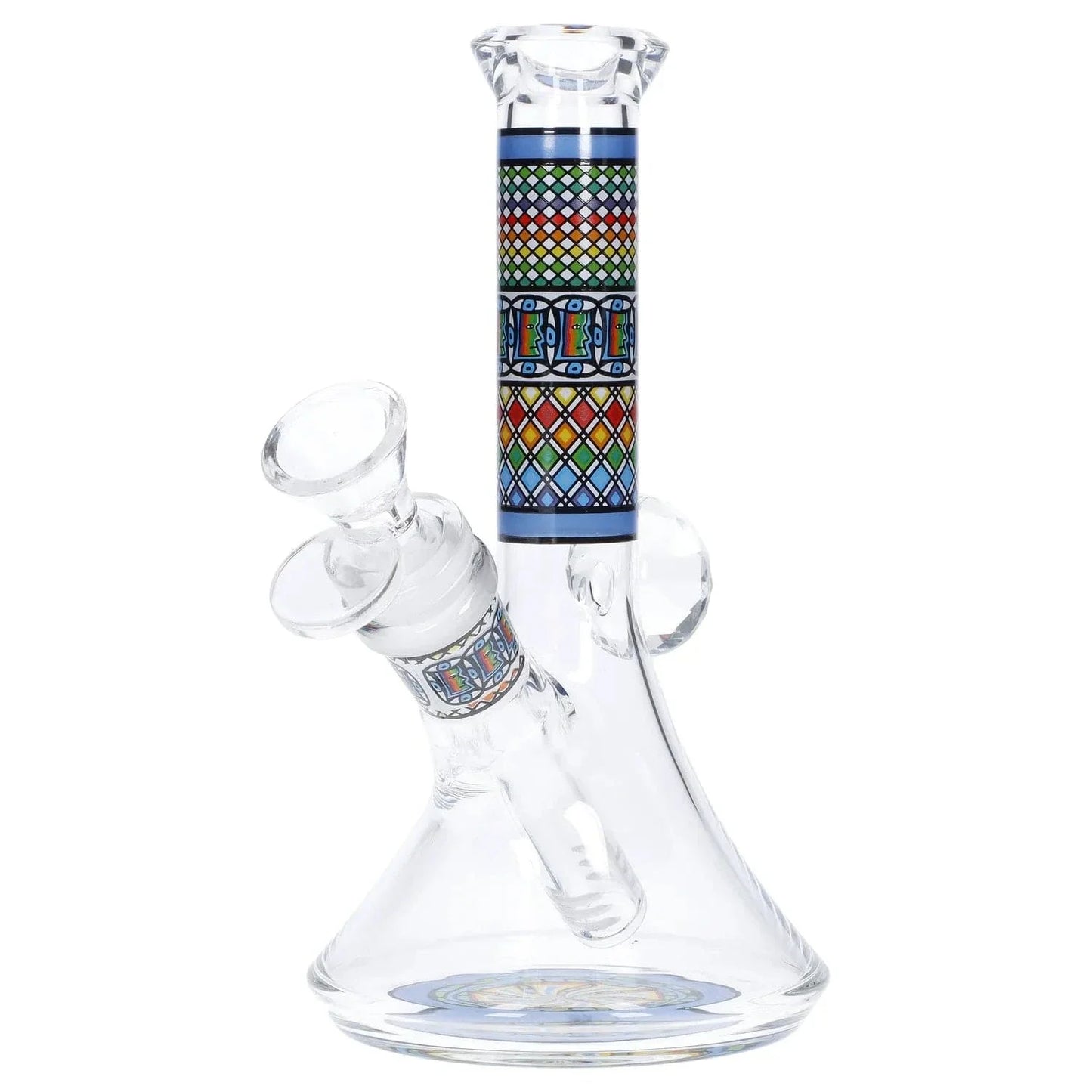 Diamond Beaker w/ Colourful Tube - 7 in.