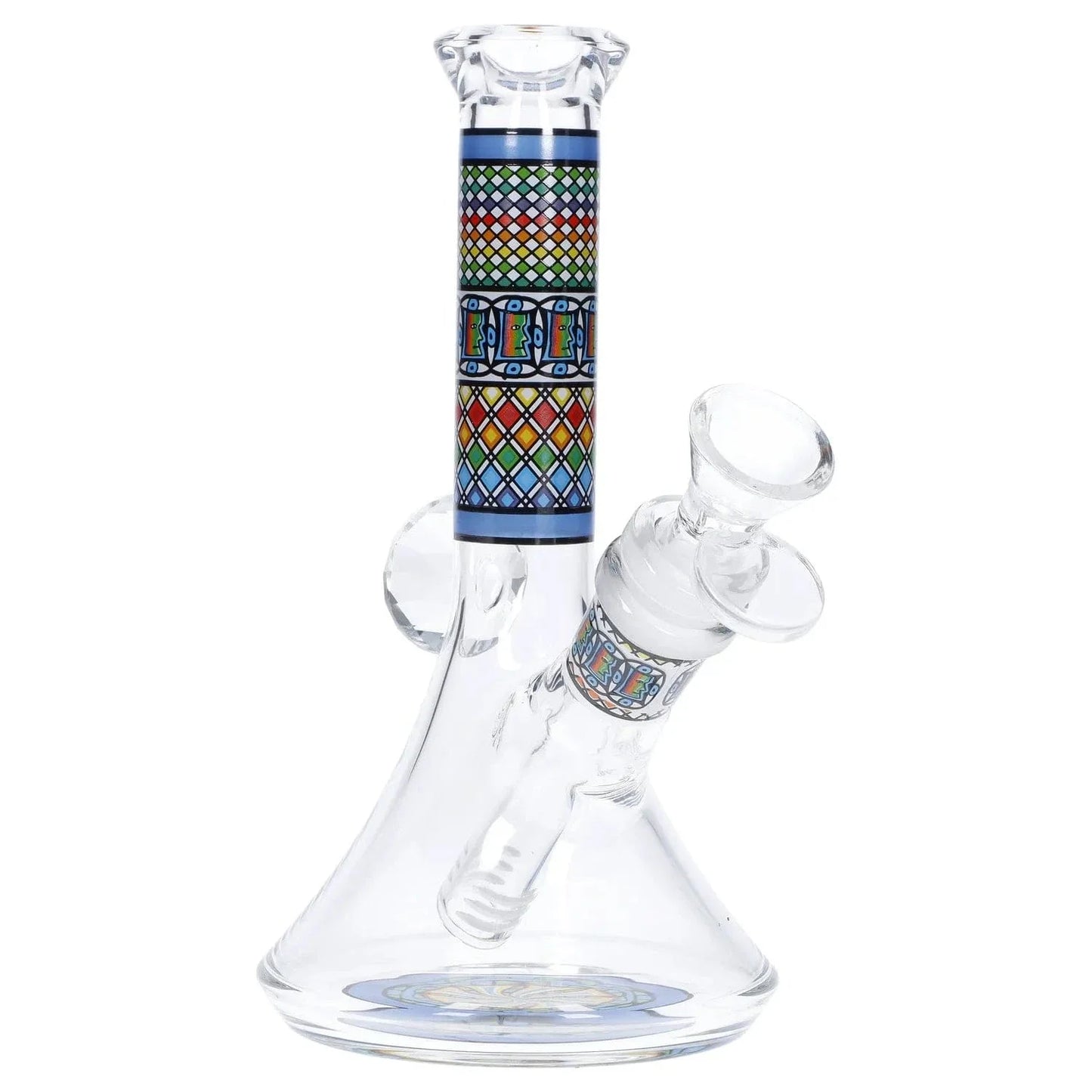 Diamond Beaker w/ Colourful Tube - 7 in.