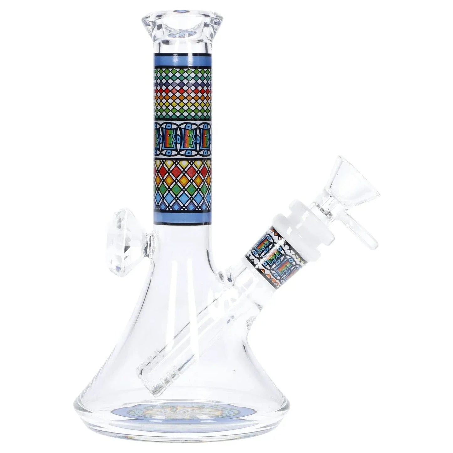 Diamond Beaker w/ Colourful Tube - 7 in.