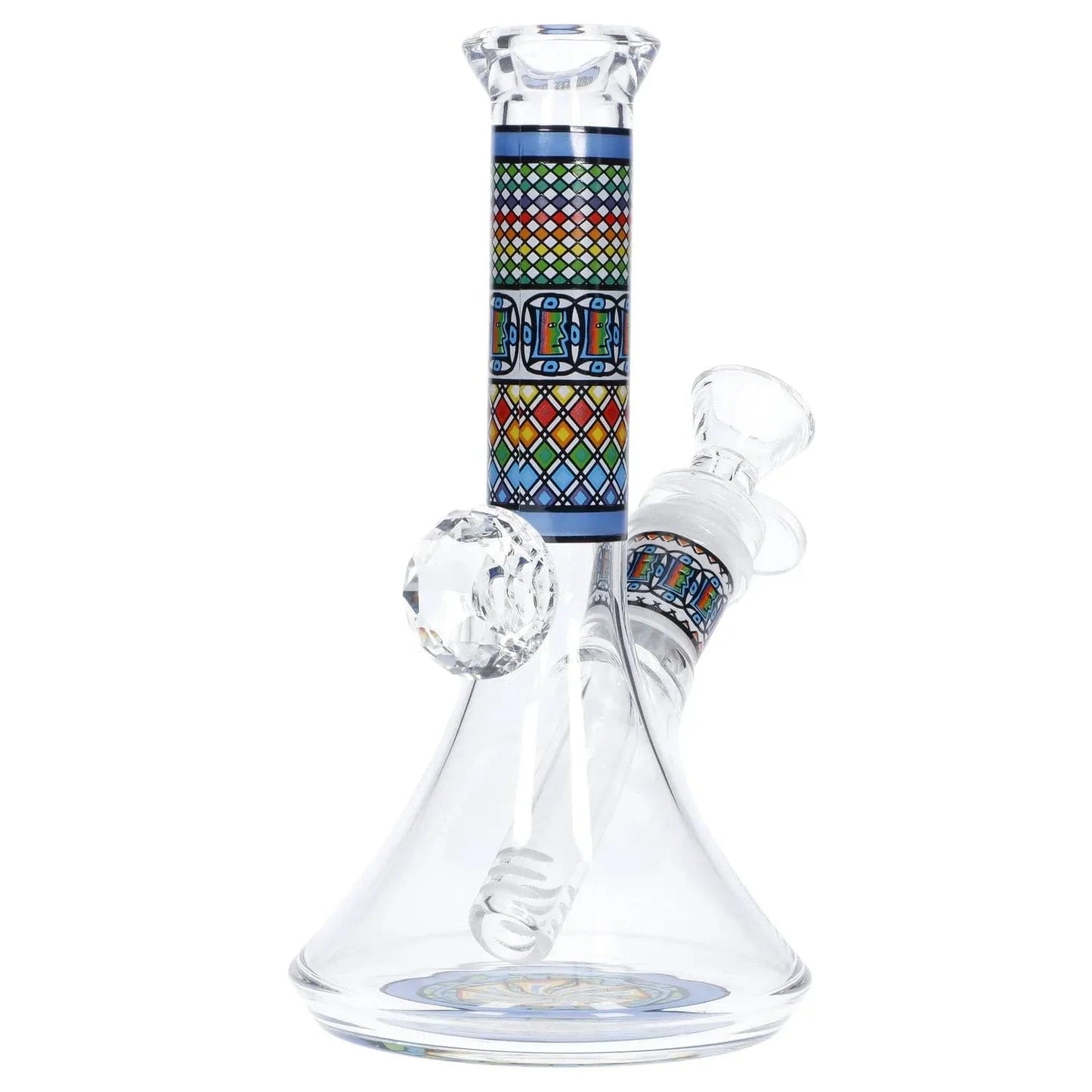 Diamond Beaker w/ Colourful Tube - 7 in.