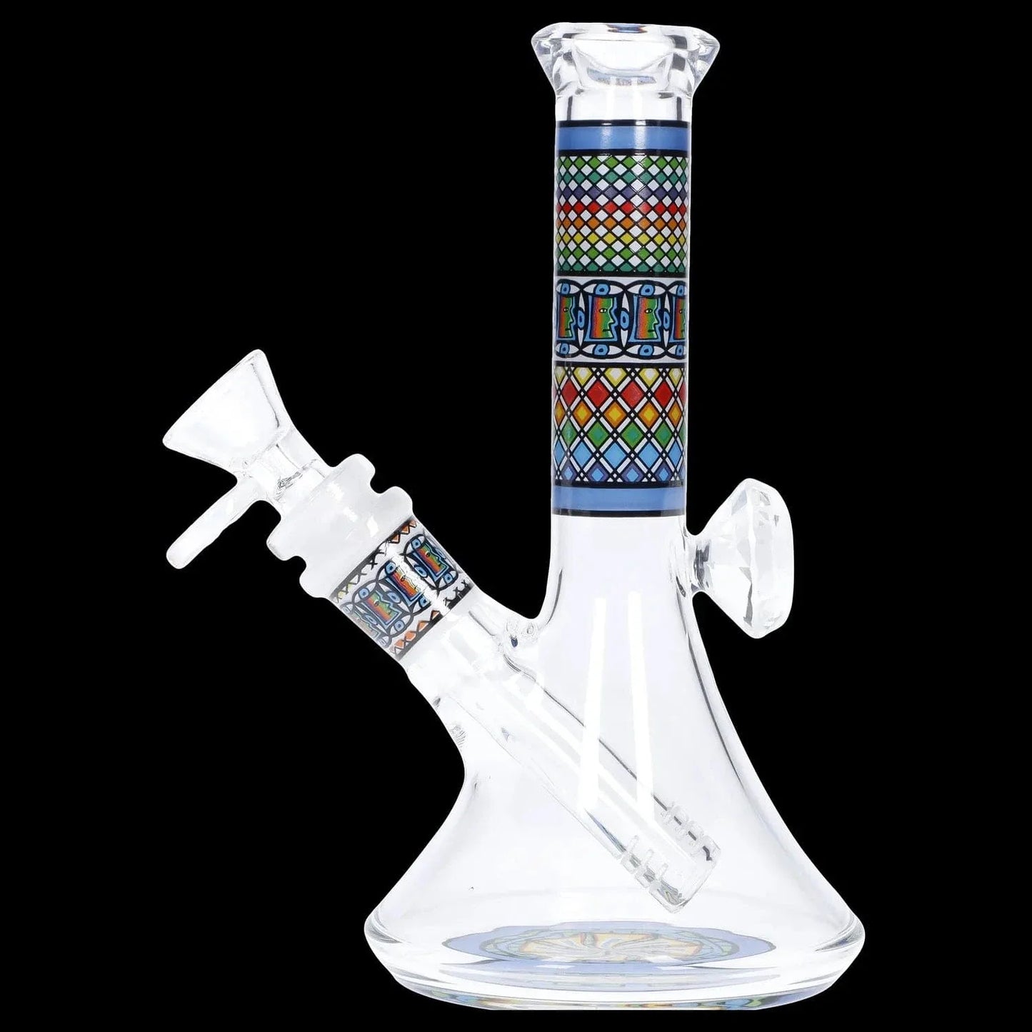 Diamond Beaker w/ Colourful Tube - 7 in.