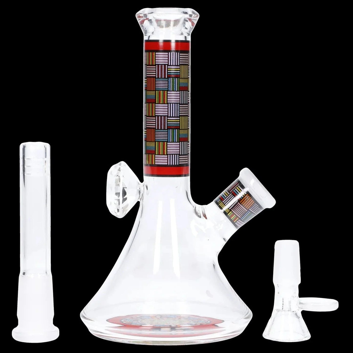 Diamond Beaker with Colorful Tube - 7 in