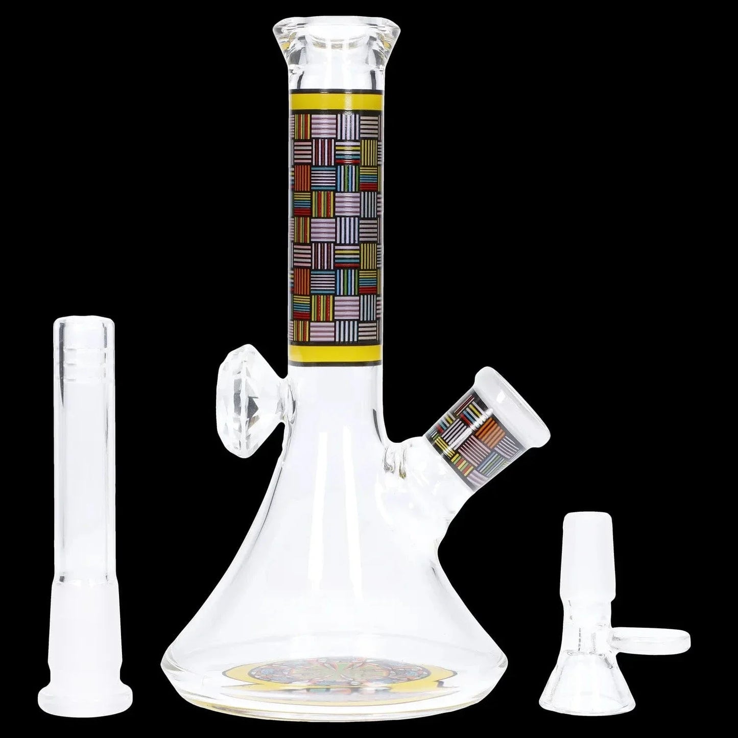 Diamond Beaker with Colorful Tube - 7 in