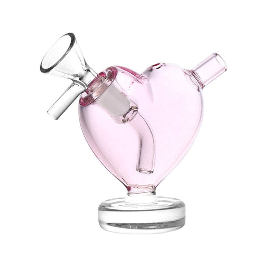 3" From The Heart Glass Mini Bubbler