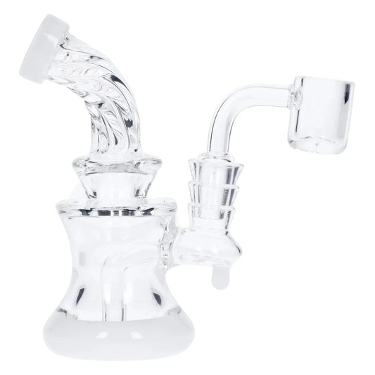 Twisted Neck Dab Rig with Showerhead Perc - 5 in