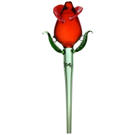 Valentine Rose 6" Glass Dab Straw