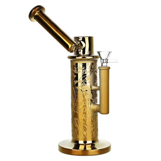Death & Decay Electroplated Bong - 10.75"/14mm F/Clrs Vry