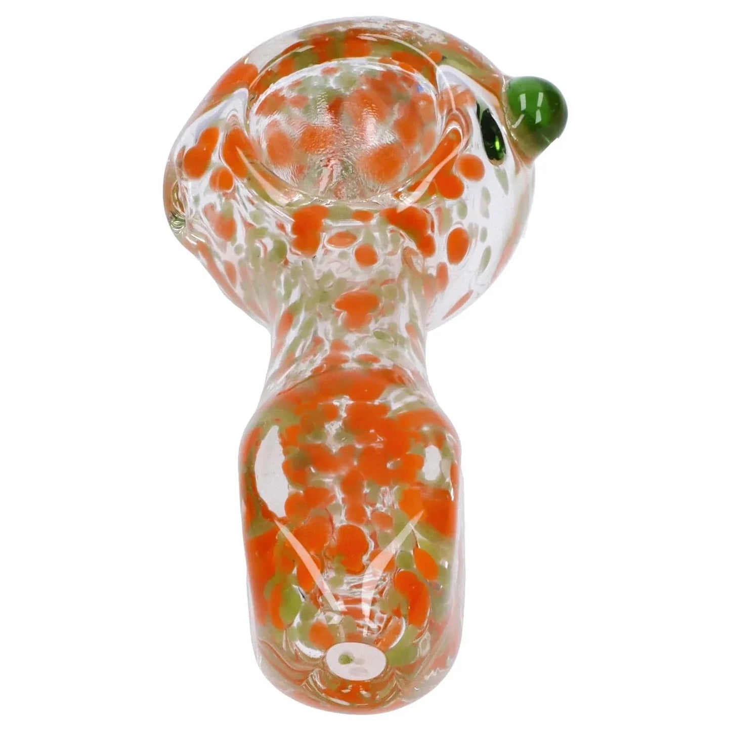 Frit Glass with Square Mouth Pipe - 3.5 in