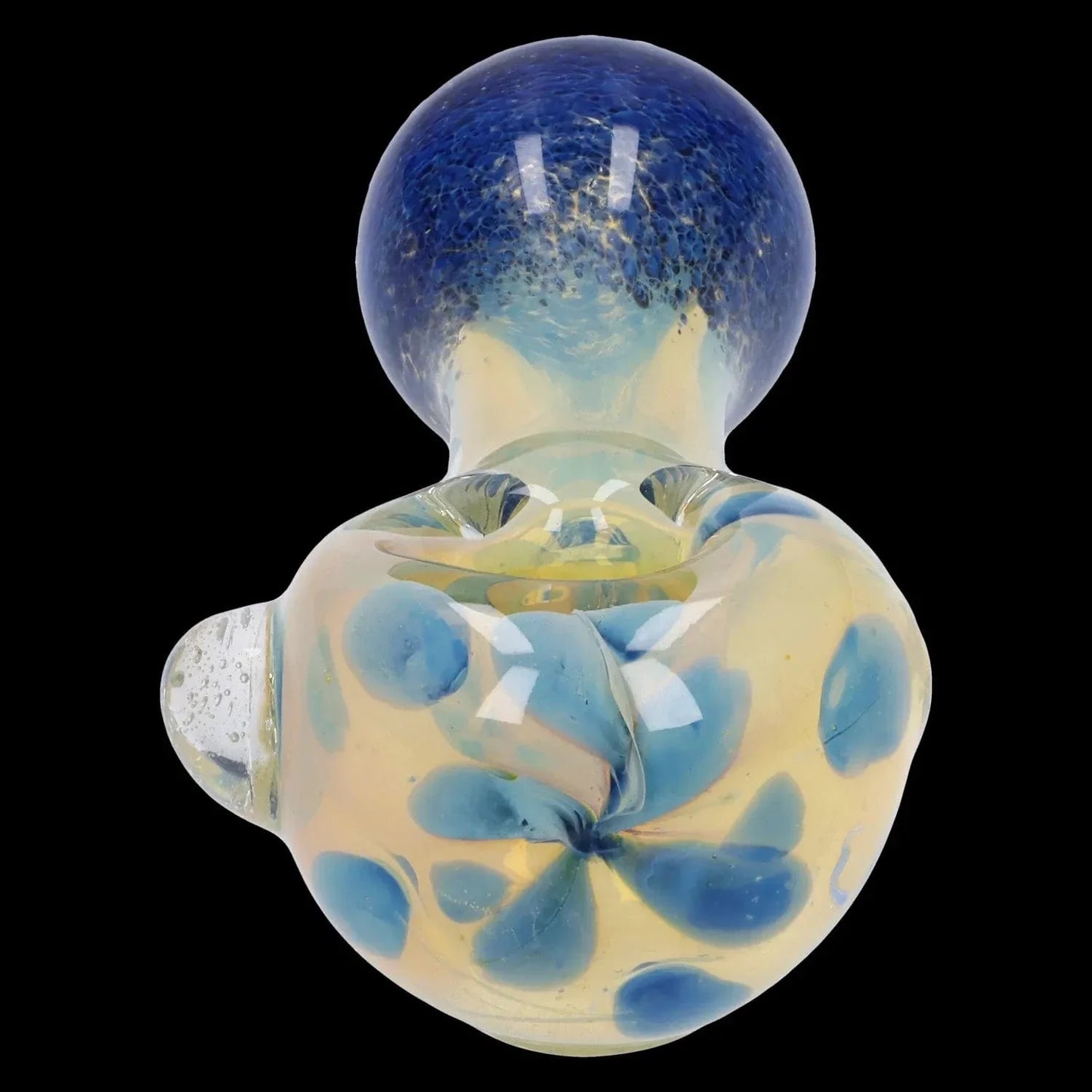 Gold and Frit Spoon Pipe - 4 in
