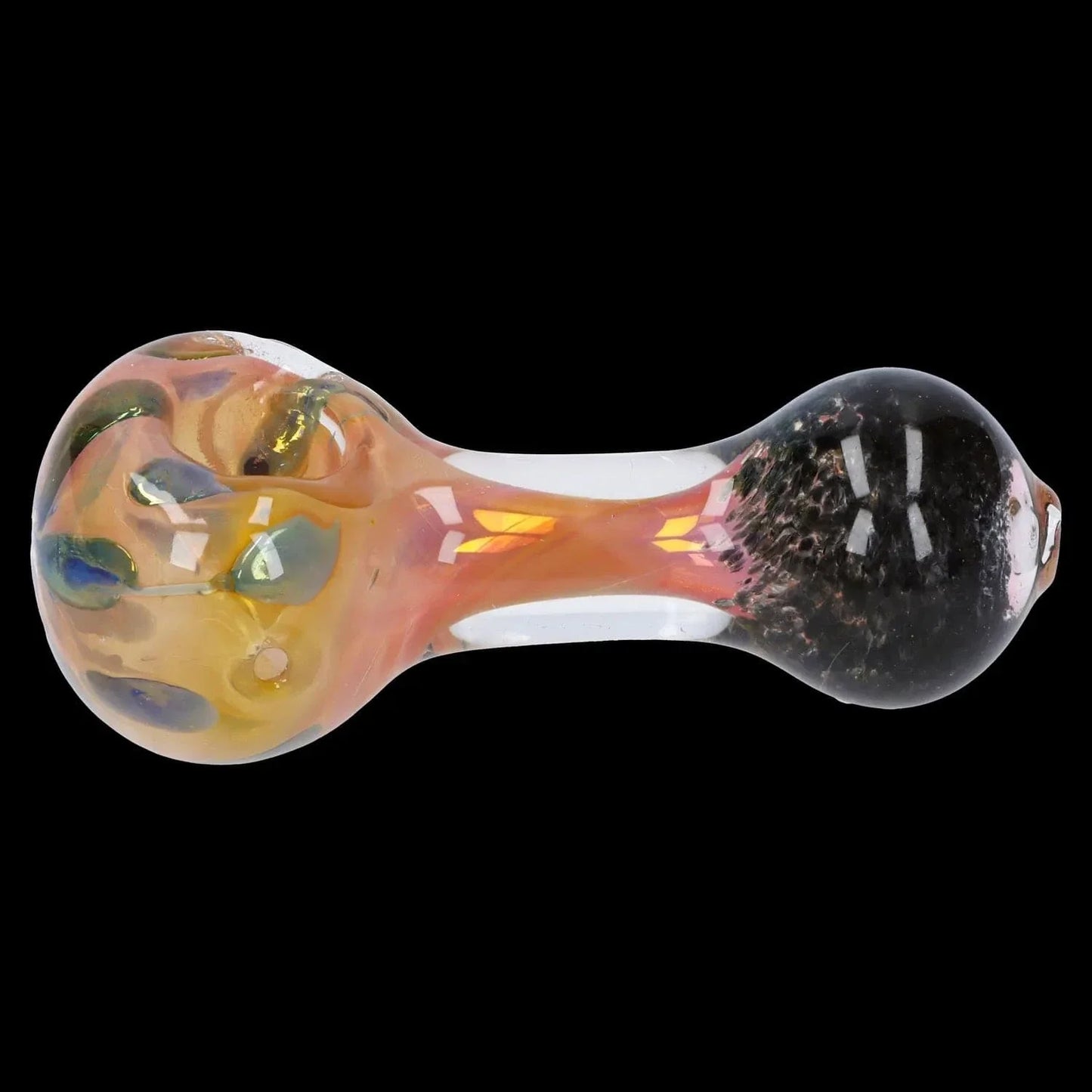 Gold and Frit Spoon Pipe - 4 in