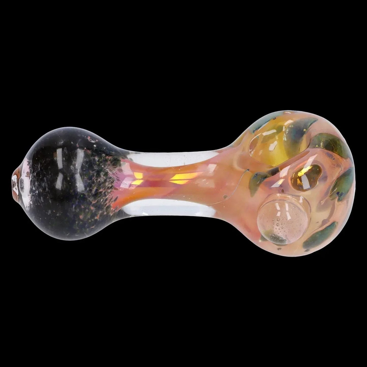 Gold and Frit Spoon Pipe - 4 in
