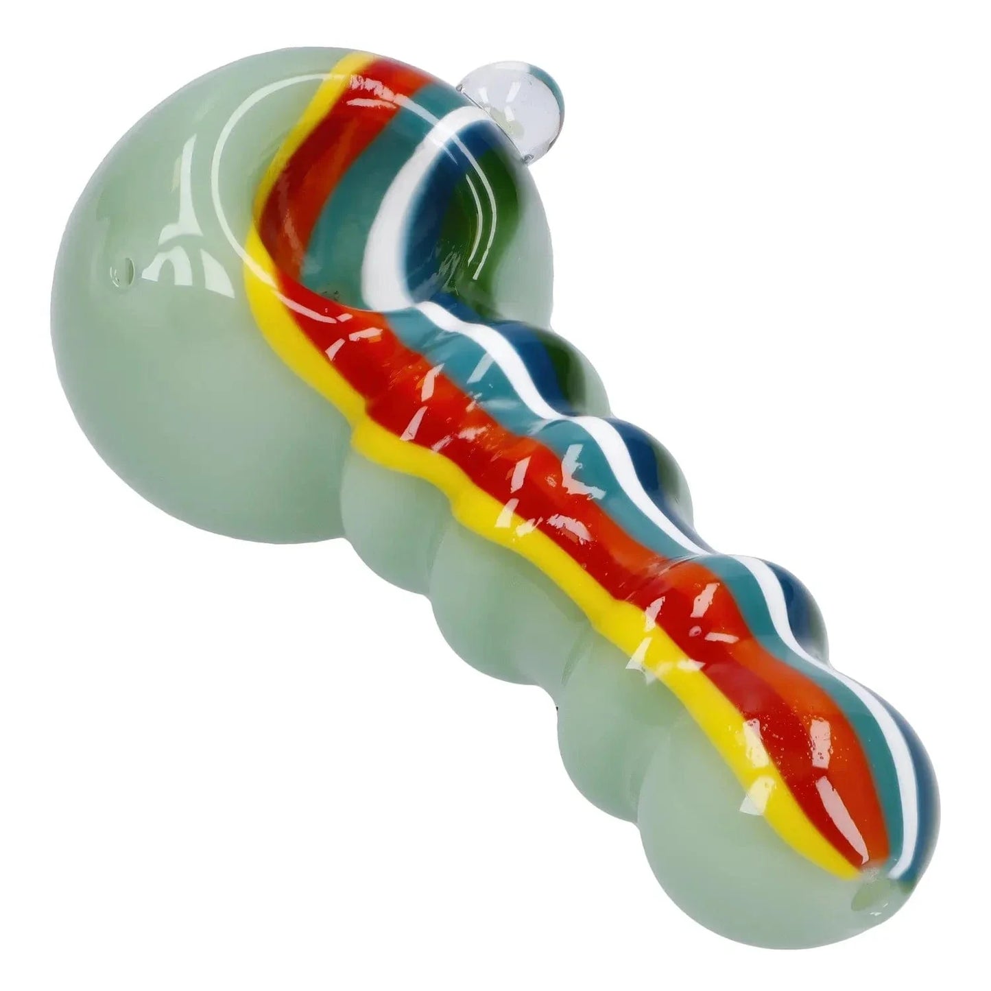 Slime Rasta Rainbow Spoon Pipe - 4.5 in