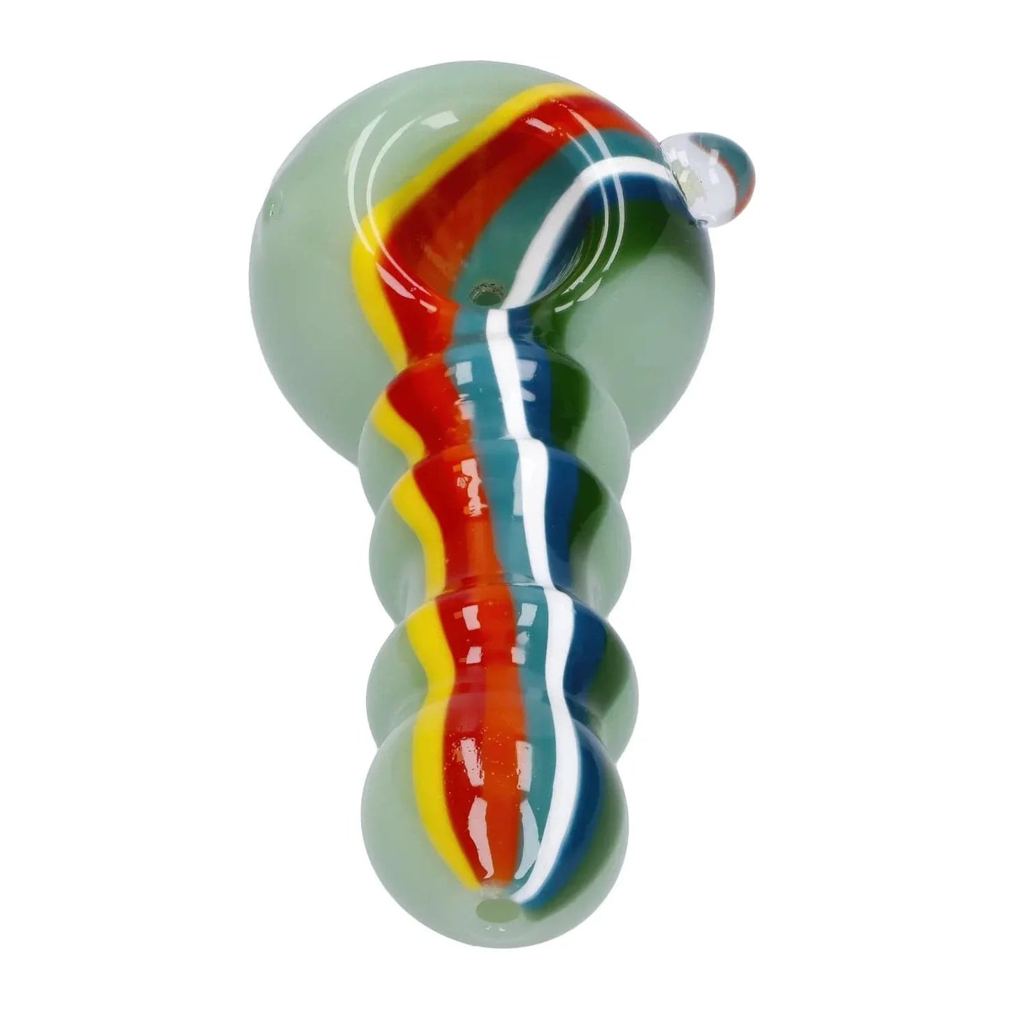 Slime Rasta Rainbow Spoon Pipe - 4.5 in