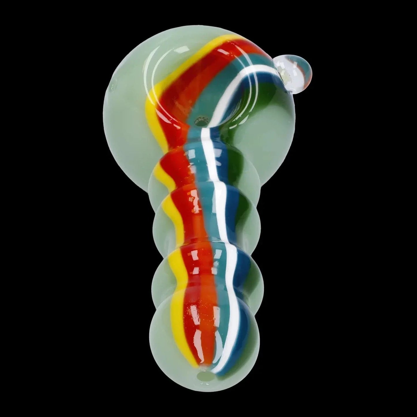 Slime Rasta Rainbow Spoon Pipe - 4.5 in