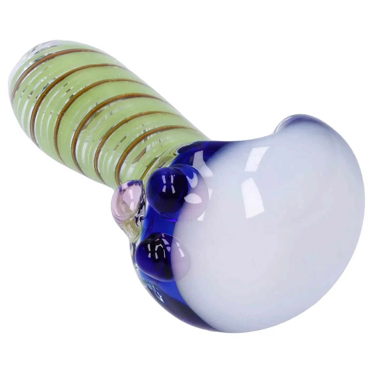Swirling Double Blown Spoon Pipe - 4.5 in
