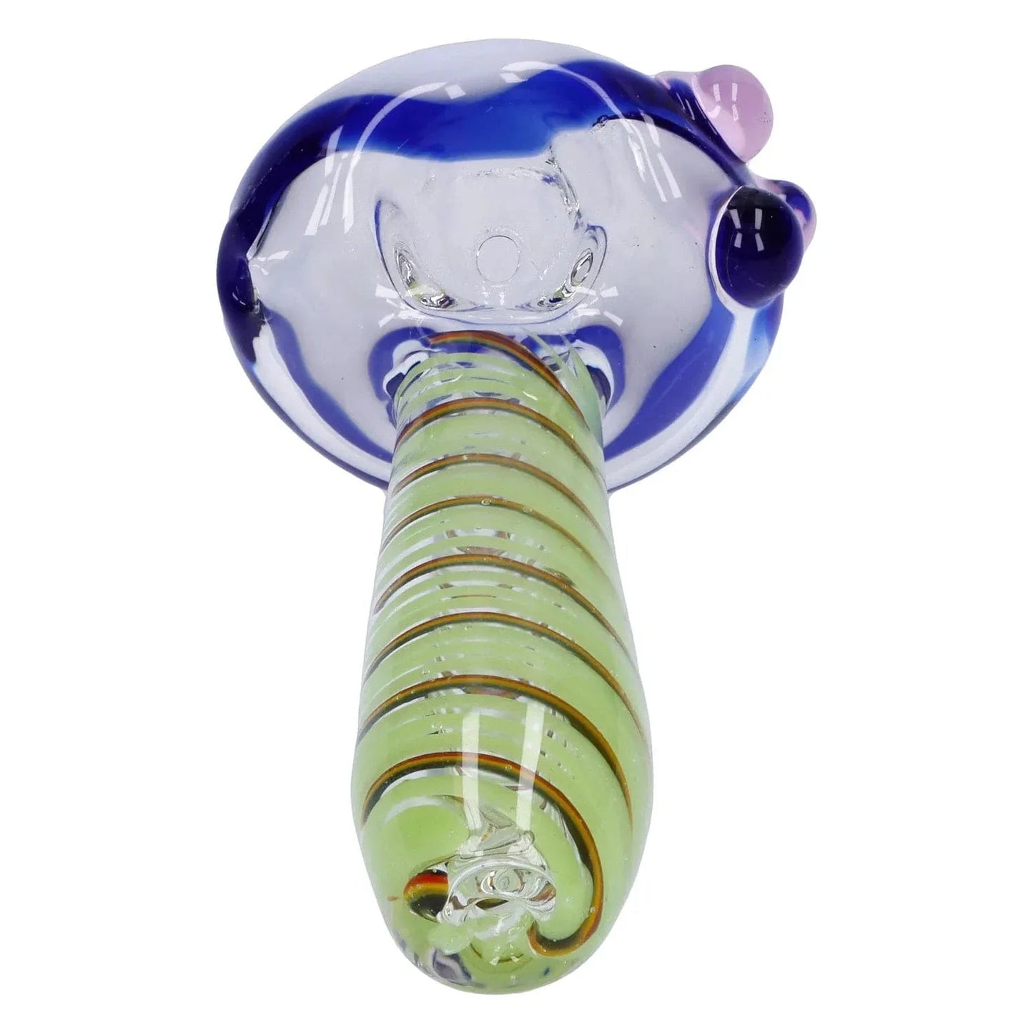 Swirling Double Blown Spoon Pipe - 4.5 in